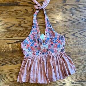 Free People Peruvian Paradise Halter Top NWT
